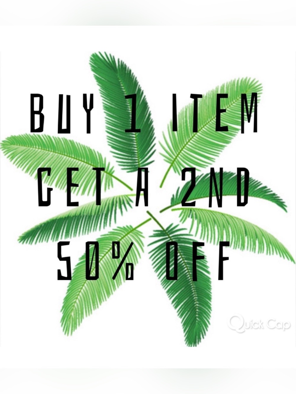 Buy 1 get 1 50% off
